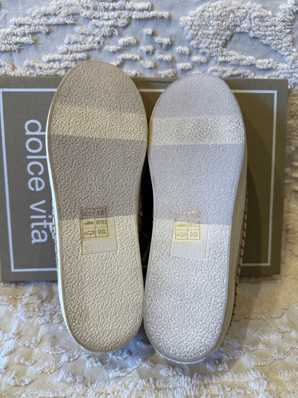 Dolce Vita Brown & Cream Woven Low-Top Sneakers #643 - Picture 6 of 6